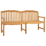 Handcarved Rose Bench 180.5 x 60 x 96 cm Solid Teak Wood 42030022