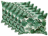 Cushion Leaf with Pillow HOUTEN 6 pcs Leaf Pattern Polyester 934844