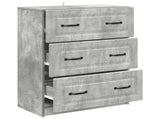 Drawer Cabinet Concrete Grey 66 x 34.5 x 87 cm Engineered Wood 895758