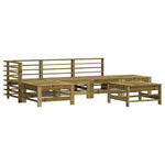 ZNTS 6 Piece Garden Lounge Set Impregnated Wood Pine 3186332