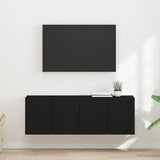 TV Wall Cabinet 2 pcs Black 59.5 x 31 x 40 cm Engineered Wood 892332