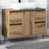 Bathroom Cabinet Artisan Oak 80x33x60 cm Engineered Wood 857236
