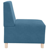Modular Sofa Unit Armless 3 pcs Blue 55 x 74 x 82 cm Velvet 3399802