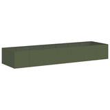 Planter Olive Green 280x80x40 cm Steel 860762