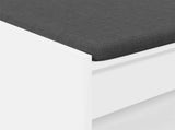Hall Bench White 83 x 38 x 45 cm Engineered Wood and Fabric 891576