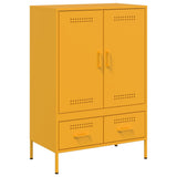 Highboard Mustard Yellow 68x39x101.5 cm Steel 843111