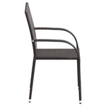 Stackable Outdoor Chairs 6 pcs Poly Rattan Brown 310086