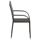 Stackable Outdoor Chairs 6 pcs Poly Rattan Brown 310086