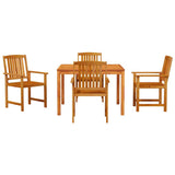 Garden Dining Set 5 pcs Brown Solid Acacia Wood 3375685