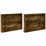 Magazine Rack 2 pcs Smoked Oak 100 x 12 x 70 cm Engineered Wood 890857