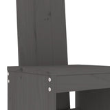 5 Piece Garden Bar Set Grey Solid Wood Pine 3157777