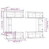 TV Cabinets 6 pcs Solid Wood Pine 3100199