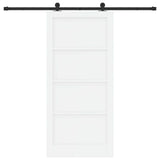 Sliding Door ORKDAL White 93 x 202 cm Solid Pine Wood 3333487