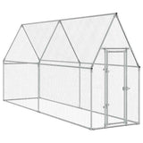 Chicken Cage Silver 100x100x190 cm Galvanised Steel 172549