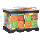 Storage Box Multicolour 60 x 40 x 40 cm Solid Mango wood 4017590