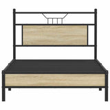 Bed Frame without Mattress Sonoma Oak 100x200 cm Engineered Wood 4106939