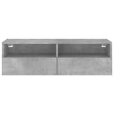 TV Wall Cabinet Concrete Grey 100x30x30 cm Engineered Wood 836888