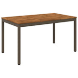 Garden Dinner Table Natural and Coffee 141 x 80.5 x 75 cm 901321