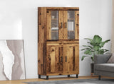 Highboard 2 pcs Old Wood Engineered Wood 3415643