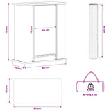 Trade Show Counter Light Brown and White 80 x 40 x 93 cm 42046607