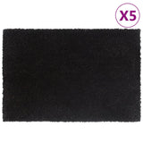 Door Mats 5 pcs Black 40x60 cm Tufted Coir 155572