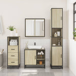 3 Piece Bathroom Furniture Set Sonoma Oak Engineered Wood 3301026