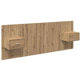 Headboard With Cabinet 3 pcs Artisan Oak Engineered Wood 3415864