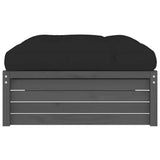 Garden Footstool Grey, Black 825767
