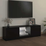 TV Cabinet with LED Lights Black 120x30x36 cm 804284