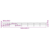 Garden Fence with Spear Top Steel x11.9 m Black 277709