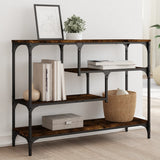 Console Table Smoked Oak 100x30x75 cm Engineered Wood 838915