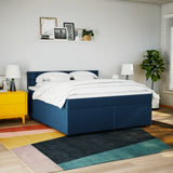 Box Spring Bed with Mattress Blue 180x200 cm Fabric 3285987