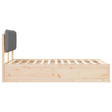 Bed Frame with Upholstered Headboard Light Grey 120 x 190 cm 3405522