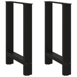 ZNTS Coffee Table Legs Black 2 pcs 50x cm Steel 4013300