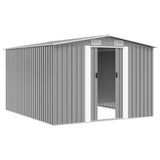 Garden Shed Grey Galvanised Steel Large Sliding Components 143341