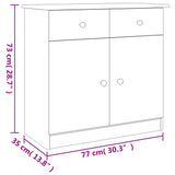 Sideboard ALTA 77x35x73 cm Solid Wood Pine 353941