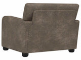 Armchair Dark Grey Faux Suede Leather 42043425