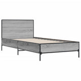 Bed Frame without Mattress Grey Sonoma 75x190 cm Small Single 845560
