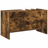 Record Cabinet Smoked Oak 78.5 x 35 x 45 cm Engineered Wood 891076