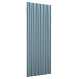 Roof Panels 12 pcs Galvanised Steel Grey 100x36 cm 319143