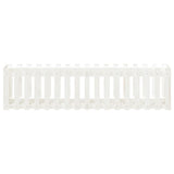 Garden Raised Bed with Fence Design White 200x50x50 cm Solid Wood Pine 832508