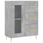 Highboard Concrete Grey 69.5x34x180 cm Engineered Wood 3195951