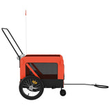 Pet Bike Trailer Orange and Black Oxford Fabric and Iron 93935