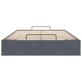 Ottoman Bed Frame No Mattress Dark Grey Double Velvet 3311001