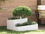 Garden Planter White 60 x 60 x 50 cm Cold-rolled Steel 873572