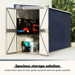 Wall-mounted Garden Shed Anthracite 118x288x178 cm Steel 316227