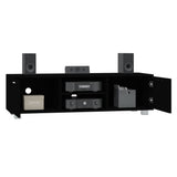 TV Cabinet Black 140x40.5x35 cm Engineered Wood 342624