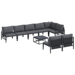 Garden Sofa Set with Cushion Anthracite Steel 3378995