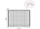 Gabion with 5 mm Wire and 5x10 cm Mesh 200x100x200 cm 3464878