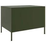 ZNTS Coffee Table Olive Green 68x50x50.5 cm Steel 843034